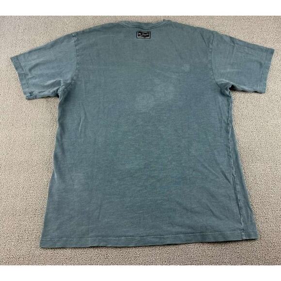 The Kooples Sport T Shirt Men S Blue Washed Palm Trees Art Graphic Relaxed Fit - Picture 2 of 11